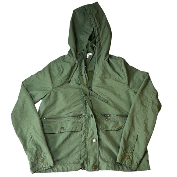 miami Jackets & Blazers - Grungy Olive Green Army Utility Jacket Women's Small